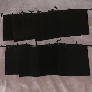 Black Velvet-like Drawstring Sachet Gift bags